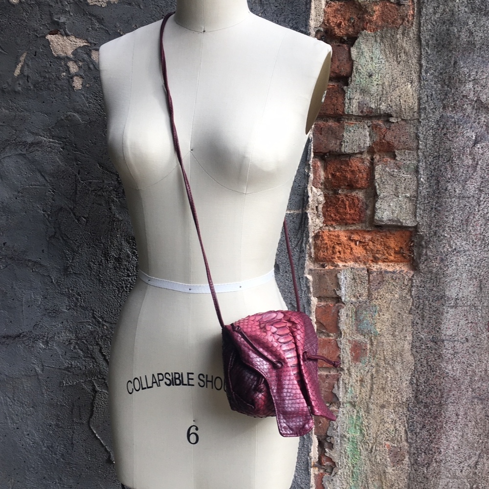 Carlos Falchi Mini Python Pouch Bag - Picture 5 of 6